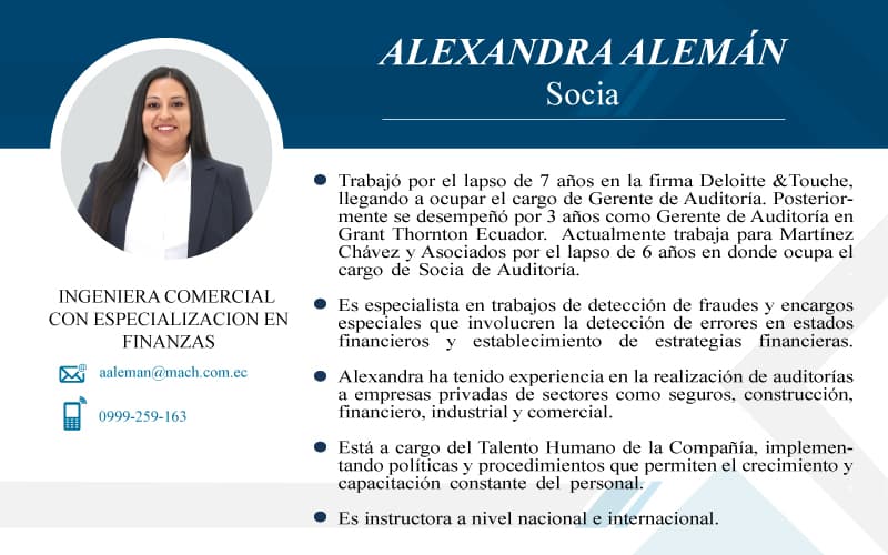 alexandra aleman experiencia